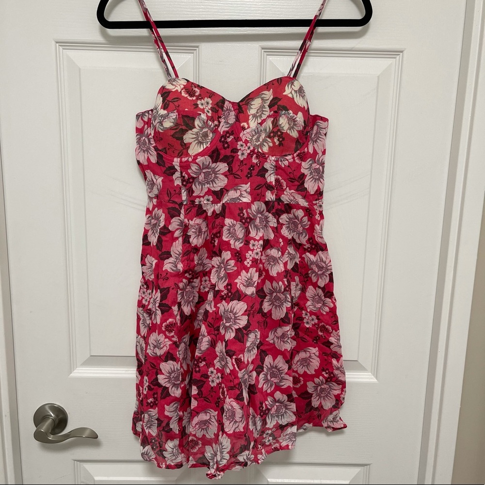 Material Girl Floral Linen Dress